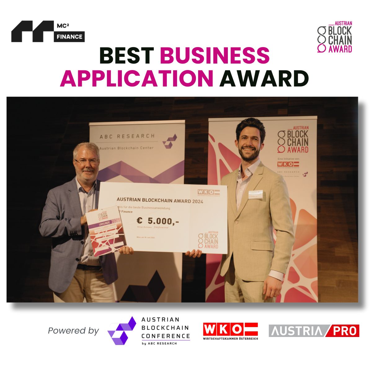 Wins At the Austrian Blockchain Award 2024